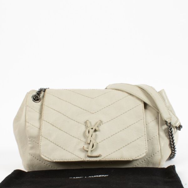 Saint Laurent White Small Nolita Bag