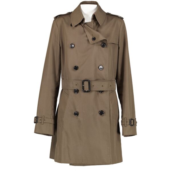 Burberry Mid-length Green Trench Coat