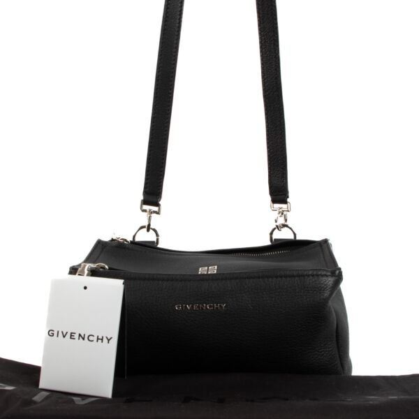 Givenchy Black Grained Leather Mini Pandora Bag