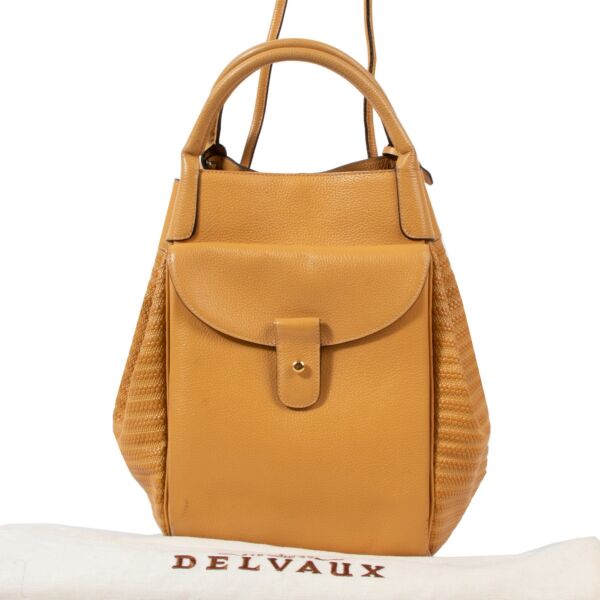 Delvaux Corail GM Yellow Leather Bag