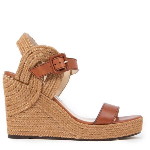 Jimmy Choo Delphi 100 Raffia Sandals
