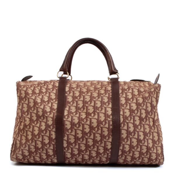 Christian Dior Bordeaux Oblique Vintage Boston Bag