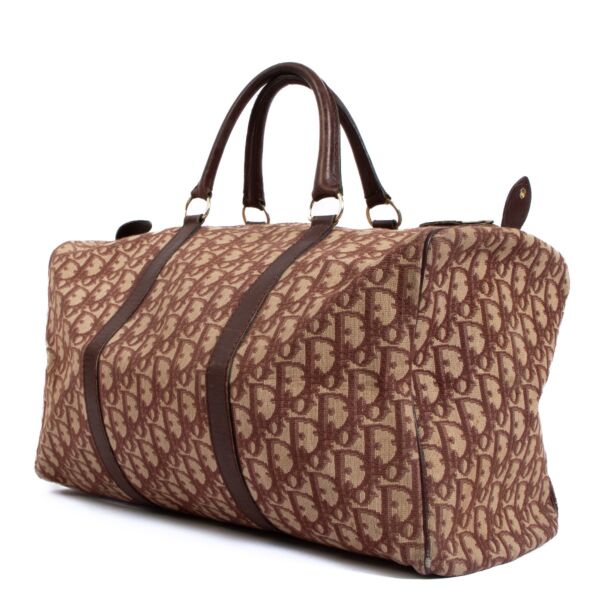 Christian Dior Bordeaux Oblique Vintage Boston Bag