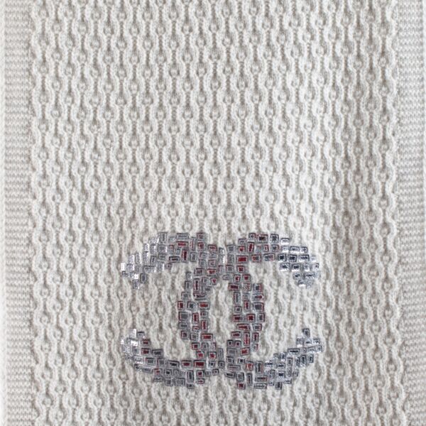 Chanel Grey Cashmere CC Scarf