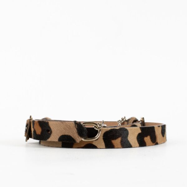 Authentic preloved Dolce & Gabbana Leopard Pony Hair Belt - Size 85 on Labellov.com