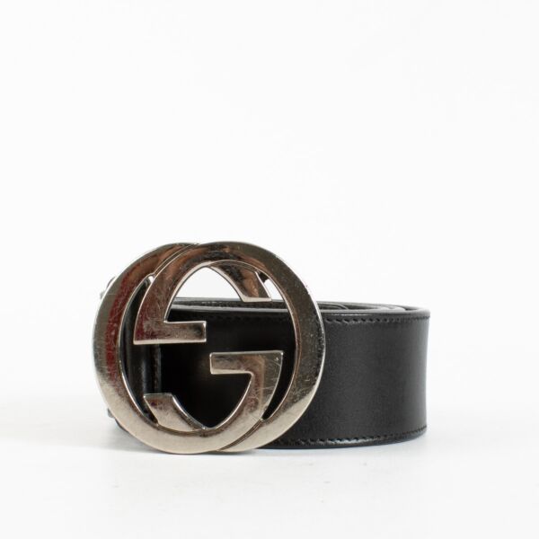 Authentic Preloved Gucci Black Interlocking GG Belt - Size 85 on Labellov.com