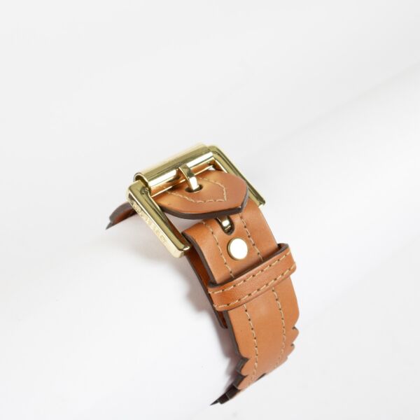 Mulberry Cookie Natural Saddle Leather Bracelet