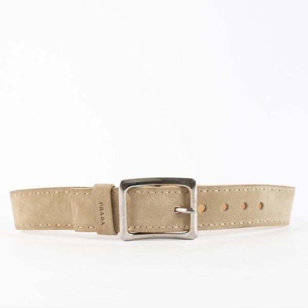 Prada Beige Suede Belt - Size 85