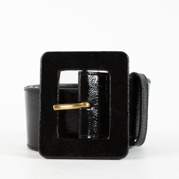 Authentic Preloved Saint Laurent Patent Black Belt - Size 85 on Labellov.com