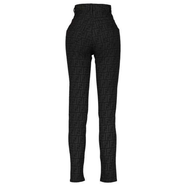 Fendi Black FF Monogram Trousers - Size D36