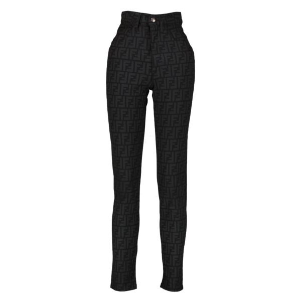 Fendi Black FF Monogram Trousers