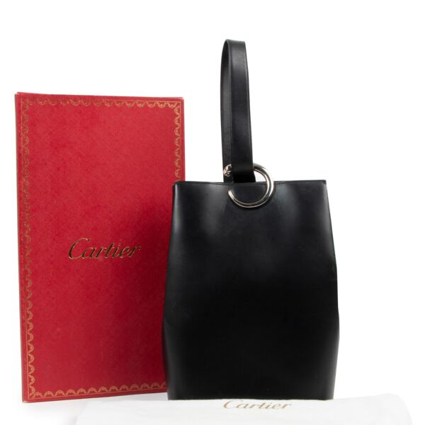 Cartier Black Calfskin Leather Panthère Shoulder Bag
