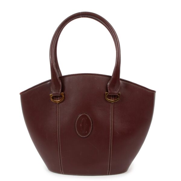 Cartier Burgundy Leather Shoulder bag