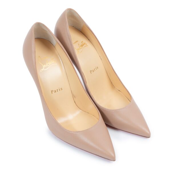 Christian Louboutin Beige Nappa Leather Kate Pumps - Size 36