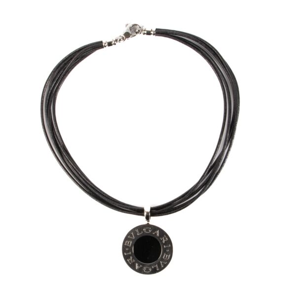 Bulgari Mother Of Pearl/Onyx 18k Yellow Gold/Steel Necklace