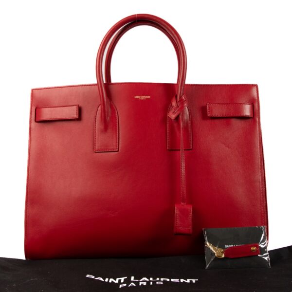 Saint Laurent Red Sac De Jour Large Bag