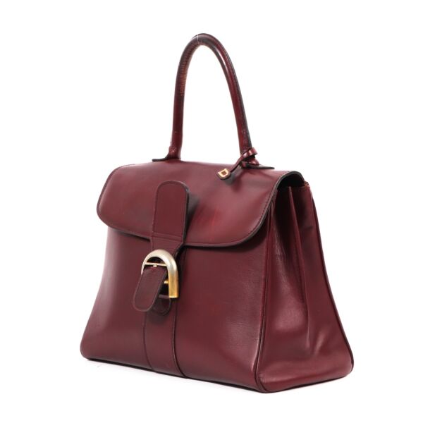 Delvaux Brillant MM Vintage Burgundy Box Calf