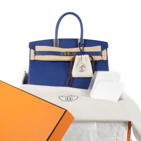 Hermès HSS Birkin 35 Bleu Electrique Epsom PHW