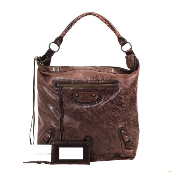 Balenciaga Brown Arena Day Shoulder Bag