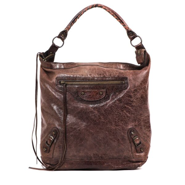 Balenciaga Brown Arena Day Shoulder Bag