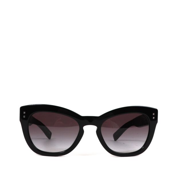 Valentino Black Studded Metal Sunglasses