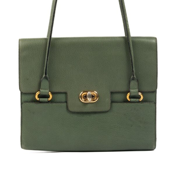 Delvaux Green Leather Séraphin Bag