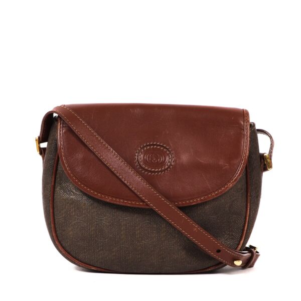 Gucci Vintage Brown Logo Crossbody Bag