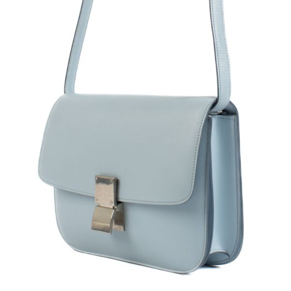 Celine Baby Blue Shiny Calfskin Classic Bag