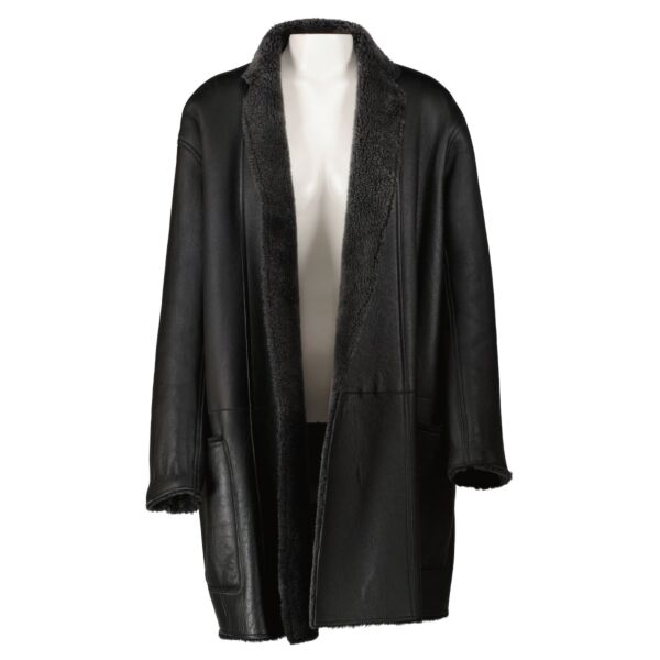 Celine Grey Shearling Reversible Coat