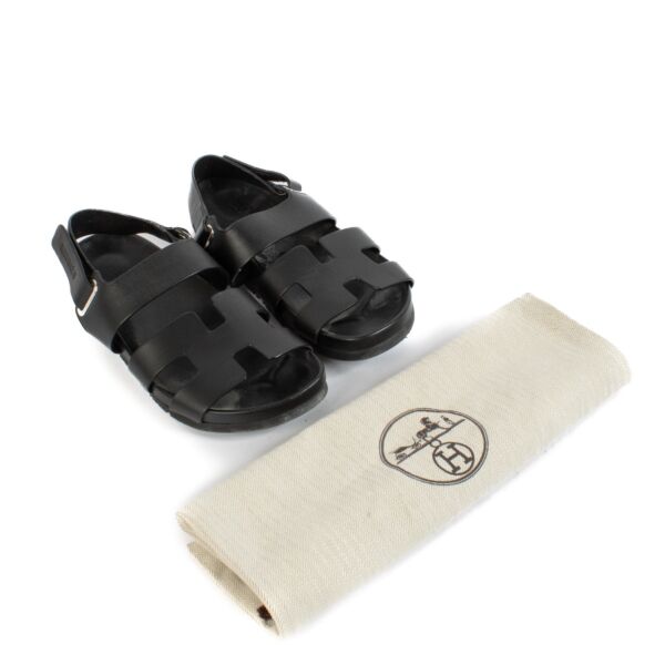 Hermès Black Takara Sandals - Size 37