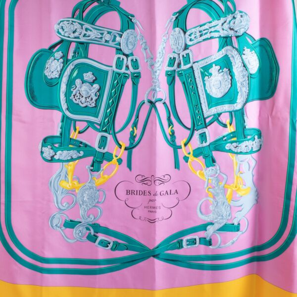 Hermès Pink Brides de Gala Silk Scarf