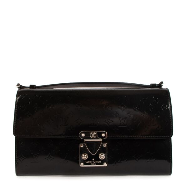 Louis Vuitton Black Monogram Glacé Anouchka PM Clutch