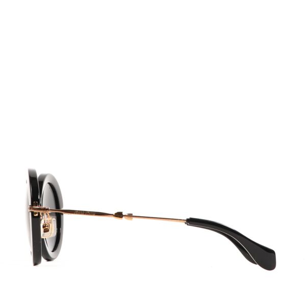Miu Miu Round Black Sunglasses