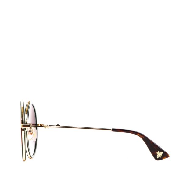 Gucci Red/ Green GG0061Round Sunglasses