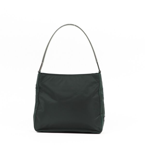Buy an authentic second-hand Prada Green Re-Nylon Shoulder Bag in very good condition at Labellov in Antwerp.