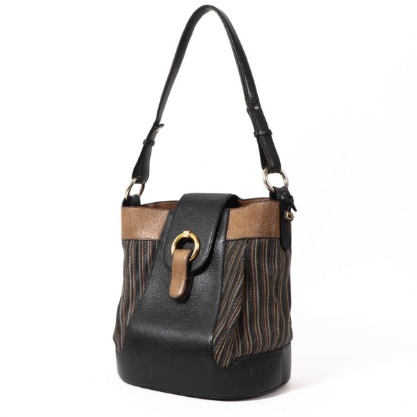 Delvaux Multicolor Toile de Cuir Leather Shoulder Bag
