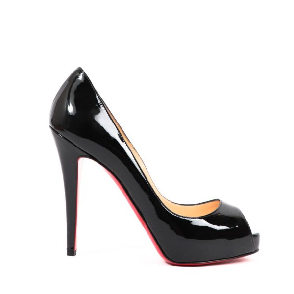 Christian Louboutin Black Patent Very Privé 120 Pumps