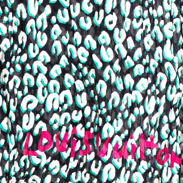 Louis Vuitton Green Leopard Stephen Sprouse Cotton Scarf