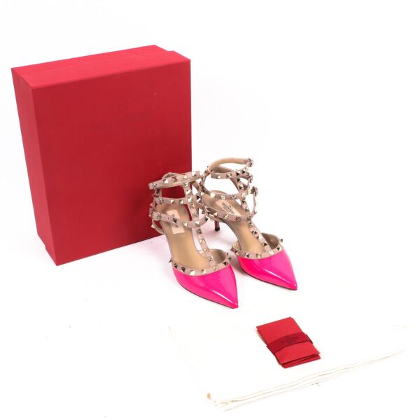 Valentino Garavani Pink Rockstud Caged 65 Pumps - Size 37,5
