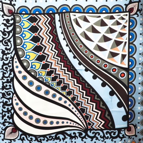 Delvaux Multicolor Silk Scarf 