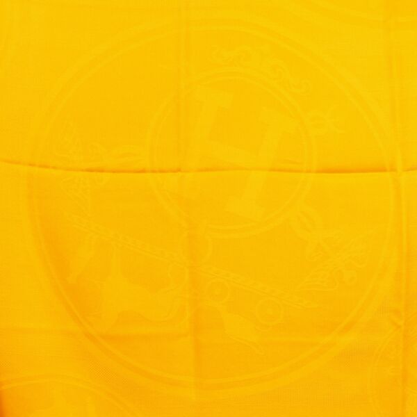 Hermès Soleil Yellow New Libris Cashmere Scarf shawl