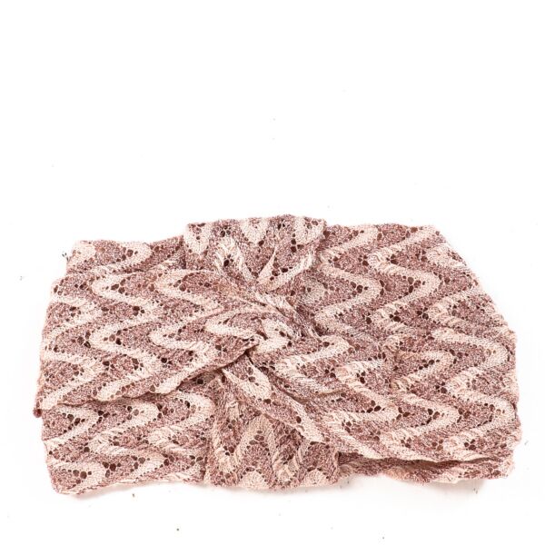 Missoni Pink Knitted Zigzag Headband