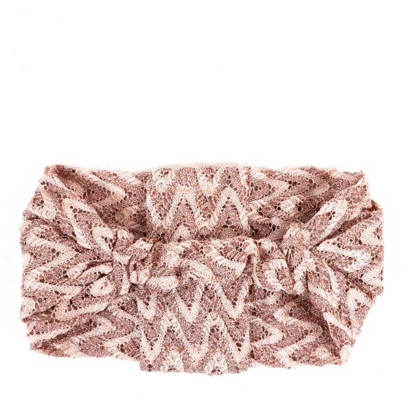 Missoni Pink Knitted Zigzag Headband