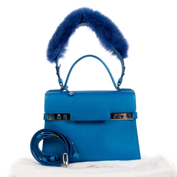 Delvaux Electric Satin Tempête MM + Fur Strap