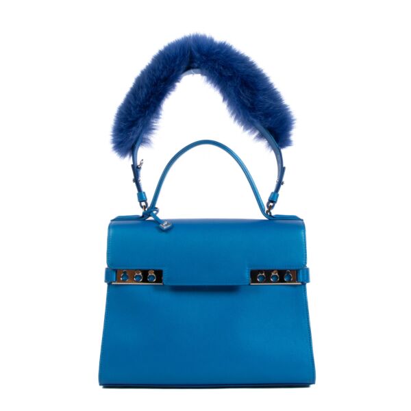 Delvaux Electric Satin Tempête MM + Fur Strap