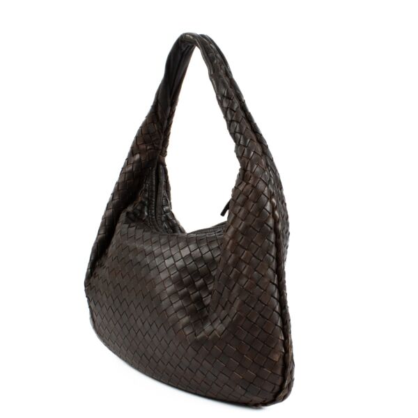 Bottega Veneta Brown Intrecciato Small Veneta Hobo Bag