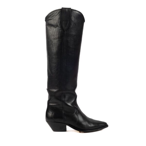 Shop safe online at Labellov in Antwerp, Brussels and Knokke these 100% authentic second hand Isabel Marant Black Cowboy Boots - size 38