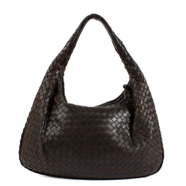 Bottega Veneta Brown Intrecciato Small Veneta Hobo Bag