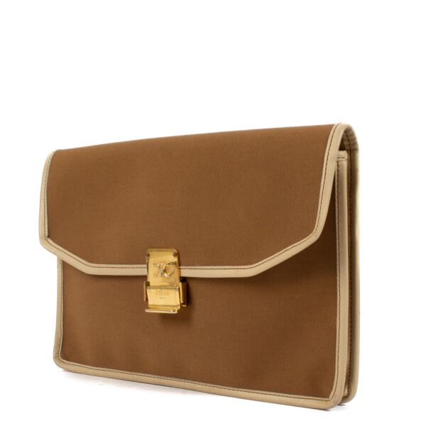 Celine Vintage Canvas Clutch