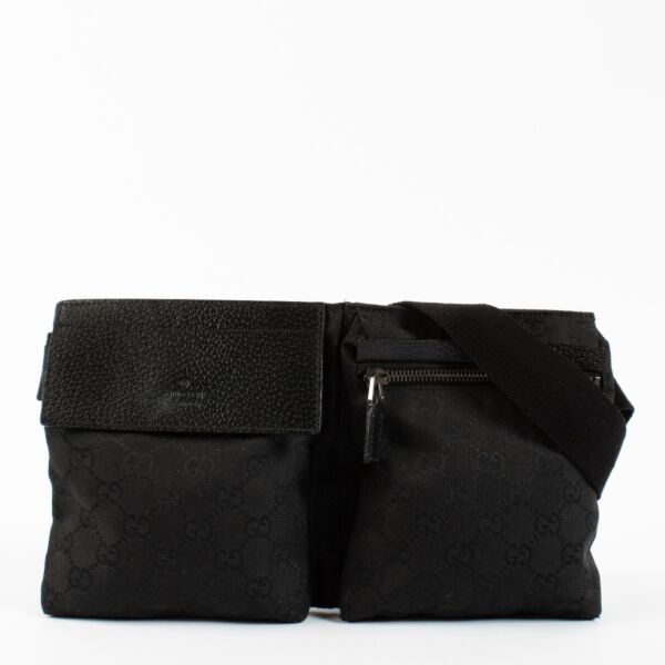 Gucci Black GG Canvas Belt Bag